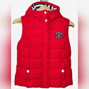 Abercrombie & Fitch 55% Down 45% Feather Filled Red Puffer Vest Women Small Y2K